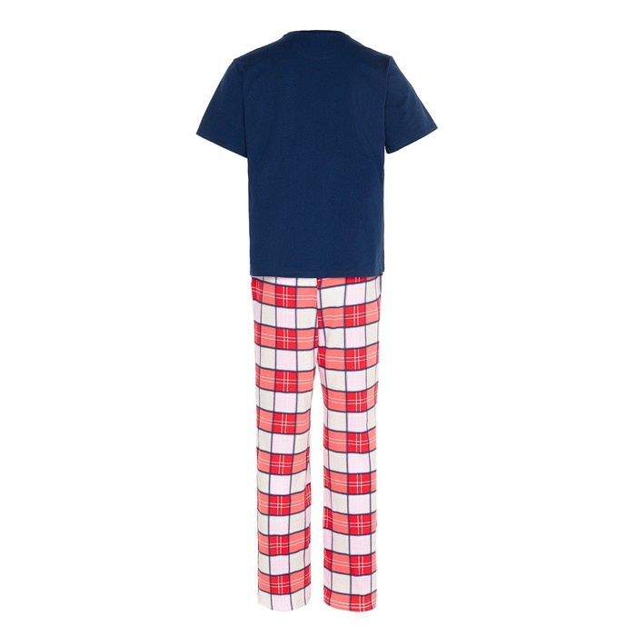 Пижама новогодняя мужская KAFTAN Пижама новогодняя мужская KAFTAN "Santa team", цвет синий/красный, размер 56