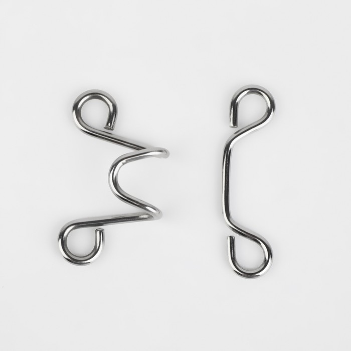 Крючок для сужения пояса, 1 шт = 10 частей, 5 &times; 5 см, цвет серебряный