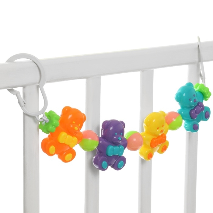 Растяжка на коляску/кроватку &laquo;Веселые мишки&raquo;, 4 игрушки, Крошка Я