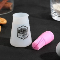 Кисть для масла &laquo;Прованс&raquo;, 11.8 х 5.2 см, силикон, цвет розовый