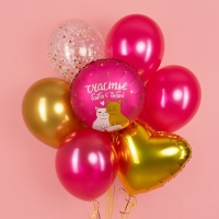 Шар фольгированный 18" &laquo;Счастье быть с тобой. Котики&raquo;, круг