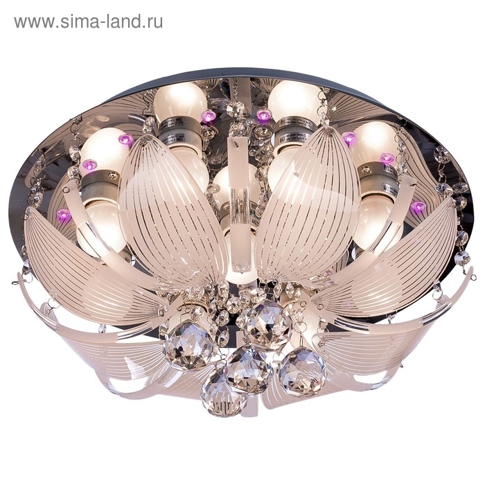 Люстра с ПДУ "Адрия" 9x40Вт E27 хром 40х40х23 см.