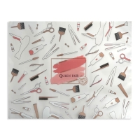 Пелерина парикмахерская, на завязках/крючках, цвет чёрный