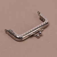 Фермуар пришивной «Прямоугольник», 8 × 5 см, цвет серебряный Фермуар пришивной «Прямоугольник», 8 × 5 см, цвет серебряный