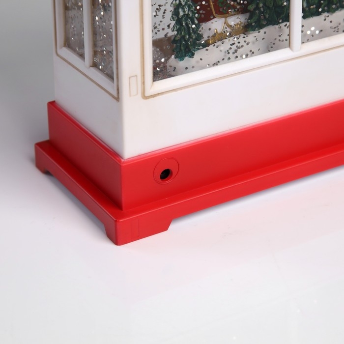 Светодиодная фигура &laquo;Фонарь с упряжкой&raquo; 16.5 &times; 26.5 &times; 7.8 см, пластик, батарейки ААх3 (не в комплекте), USB, свечение тёплое белое