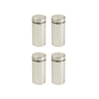 Дистанционный держатель для табличек, 25х50 мм, цвет матовый никель,набор 4 шт.