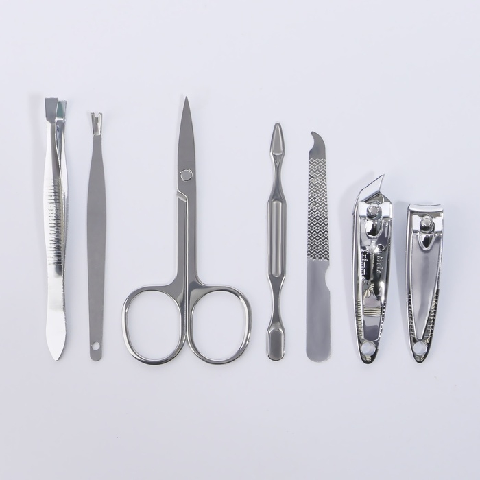 Набор маникюрный «Ой, всё», 7 предметов, в чехле, цвет коричневый Набор маникюрный «Ой, всё», 7 предметов, в чехле, цвет коричневый