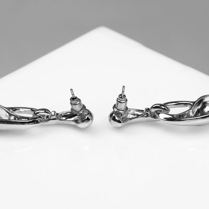 Серьги с жемчугом &laquo;Бусина&raquo; миниатюрность мах, цвет серебро