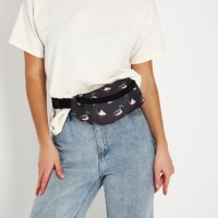 Сумка поясная Утки, 32х8х15 см, отд на молнии, цвет серо-зелёный