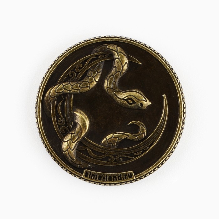 Монета гороскоп 2025 новогодняя &laquo;Стрелец&raquo; на Новый год, латунь, диам. 2, 5 см