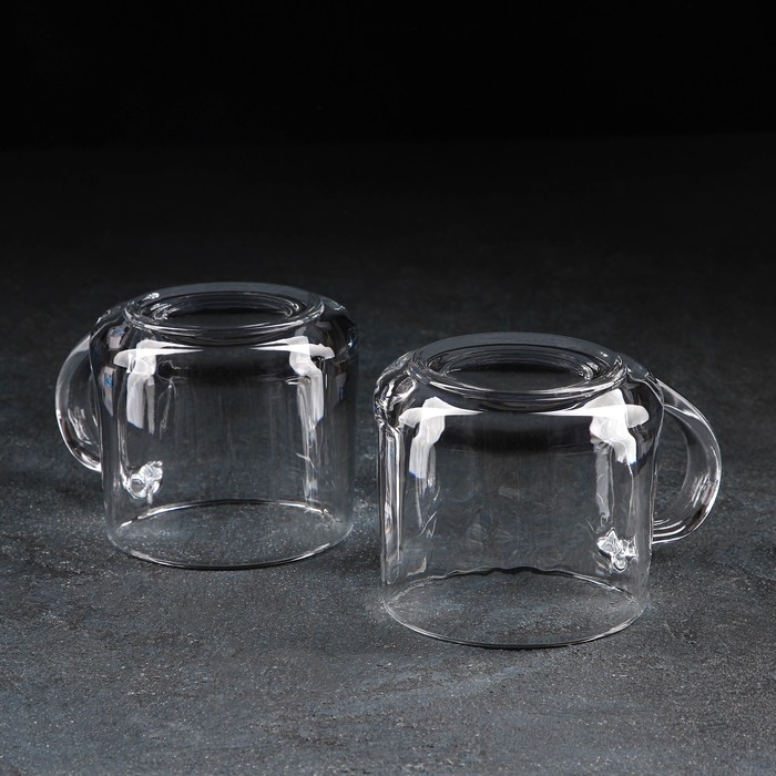 Набор кружек стеклянных &laquo;Классика&raquo;, 2 предмета: 350 мл