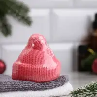 Бомбочка для ванны "Шапочка" с ароматом лаванды, красная, 65 гр