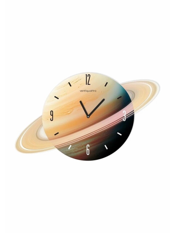 Часы настенные "Saturn", планета Сатурн, интерьерные, плавный ход, d-45 см