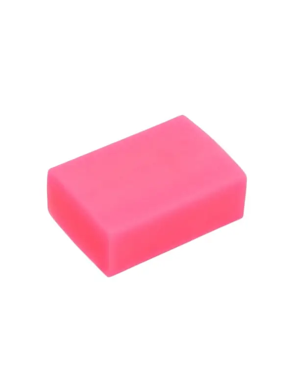 Набор ластиков 5 штук прямоугольных НЕОН розовый (штрихкод на штуке)