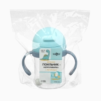 Mum&Baby, Поильник- непроливайка с трубочкой, зайка, голубой SL-07275C
