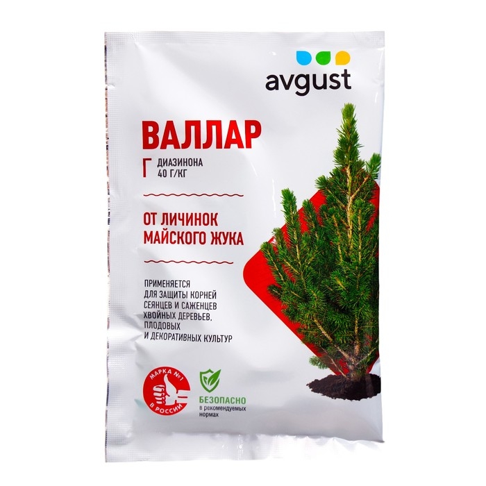 Средство от личинок майского жука, проволочника и ложнопроволочника Средство от личинок майского жука, проволочника и ложнопроволочника "Август", "Валлар", 50 г