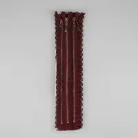 Молния металлическая, №3, неразъёмная, замок автомат, 30 см, бордовая