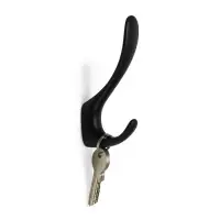 Крючок мебельный CAPPIO NOTE, двухрожковый, цвет черный
