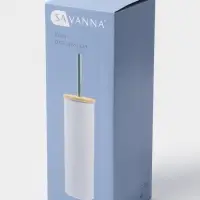 Ёршик для унитаза SAVANNA BAMBOO, 9.5&times;38 см, белый