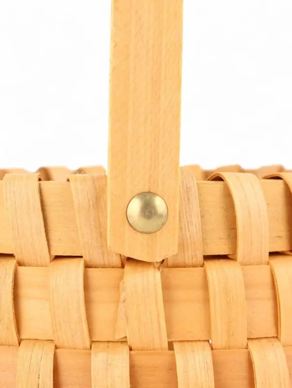 Корзина плетеная 17х17х12 см,  ручка h=13 см, натуральный