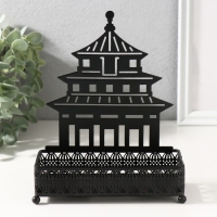 Подставка интерьерная металл "Дворец" чёрный 6,3х14,5х18,5 см Подставка интерьерная металл "Дворец" чёрный 6,3х14,5х18,5 см