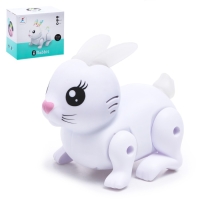 Кролик &laquo;Белый&raquo;, свет и звук, работает от батареек, цвет белый