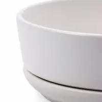 Горшок бонсайница 0,7 л, 15&times;5,5 см  для кактусов и суккулентов белый, керамика "Огма"