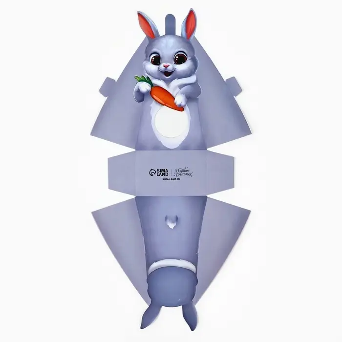 Коробка складная с окном &laquo;Кролик&raquo;, 9 х 14 х 6 см