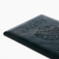 Обложка для паспорта &laquo;Россия&raquo;, зелёная