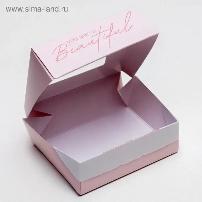 Кондитерская упаковка, коробка с ламинацией &laquo;Beautiful&raquo;, 10 х 8 х 3.5 см