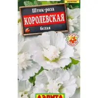 Семена цветов Шток-роза Королевская белая , Ц/П,10 шт.