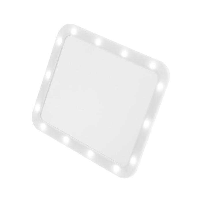 Зеркало Luazon KZ-01, подсветка, настольное, 14 диодов, 4хАА (не в комплекте), белое Зеркало Luazon KZ-01, подсветка, настольное, 14 диодов, 4хАА (не в комплекте), белое