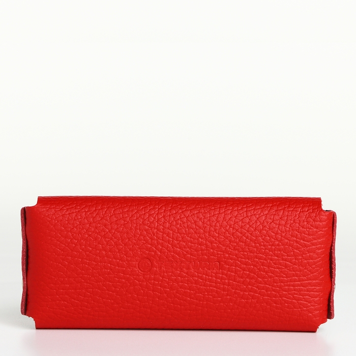 Ключница карманная на кнопке, TEXTURA, длина 15 см, кольцо, цвет красный Ключница карманная на кнопке, TEXTURA, длина 15 см, кольцо, цвет красный