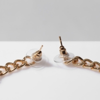 Серьги со стразами &laquo;Крестики&raquo; цепь, цвет бело-чёрный в золоте