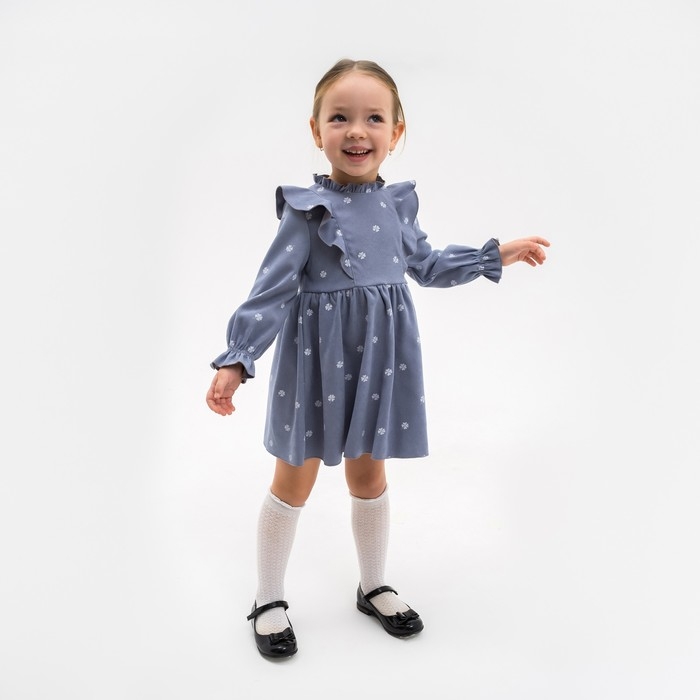 Платье детское KAFTAN "Листочки", р. 30 (98-104), синий