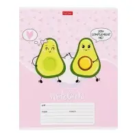 Тетрадь 12 листов в линейку &laquo;Веселые Авокадо&raquo;, обложка мелованный картон, блок офсет, МИКС