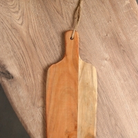 Доска разделочная прямоугольная "Листья" дерево манго 41х18 см