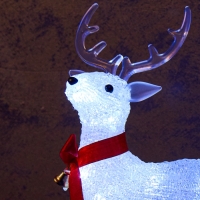 Светодиодная фигура &laquo;Олененок&raquo; 25 &times; 13 см, акрил, 20 LED, батарейки ААх2 (не в комплекте), свечение белое