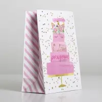 Пакет подарочный ламинированный, упаковка, &laquo;Happy Birthday&raquo;, S 12 х 15 х 5.5 см