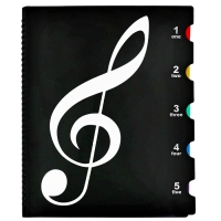 Нотная папка - 30 файлов 60 листов черная