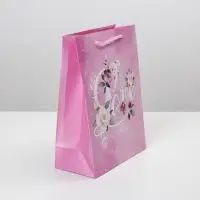 Пакет подарочный ламинированный, упаковка, Love, MS 18 х 23 х 8 см