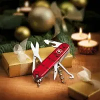 Офицерский нож Climber 91, прозрачный красный