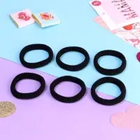 Резинки для волос &laquo;Авокадо лав&raquo;, набор 6 шт., крутышка, 4 см, чёрные