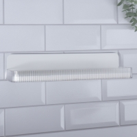 Органайзер для хранения, навесной, 1 секция, с клеевой основой, 35 &times; 10 &times; 7,5 см, цвет полупрозрачный/белый