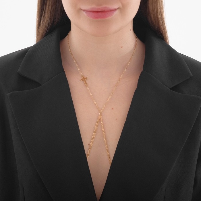 Портупея &laquo;Крестики&raquo; 4 нити, цвет золото