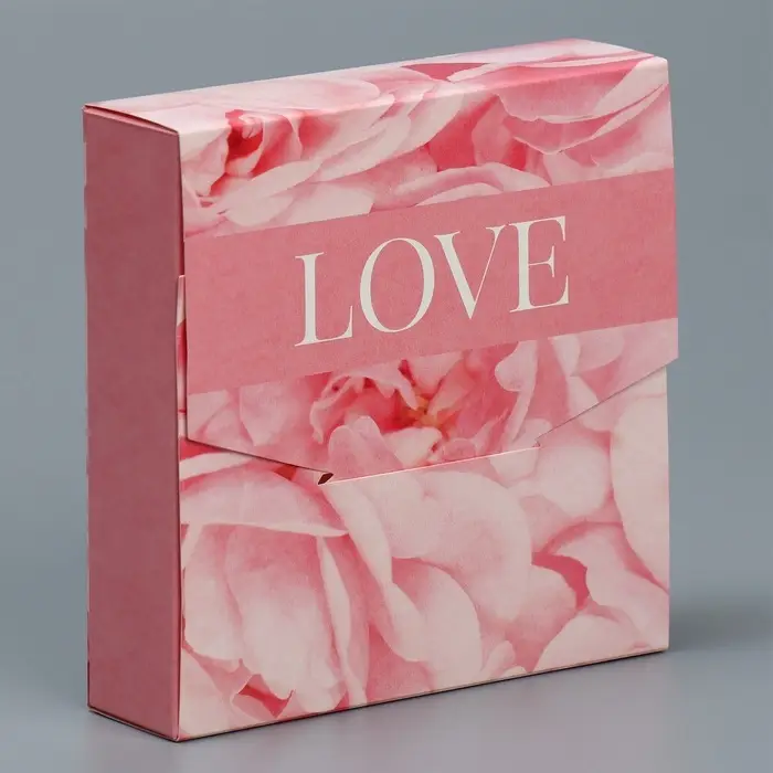 Коробка подарочная складная конверт, упаковка,&laquo;Розы&raquo;, 15 х 15 х 4 см
