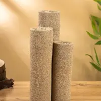 Свеча в бамбуке тройная, 15&times;15&times;30 см, 100 мл, песочная