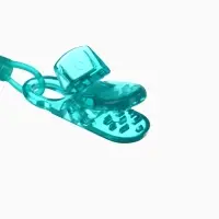 Держатель для соски - пустышки, пружинка, 2 шт., прозрачный, бирюзовый, Крошка Я