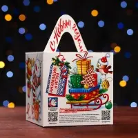 Подарочная коробка &laquo;Белоснежный&raquo; , Кубик большой 12&times;12&times;12 см