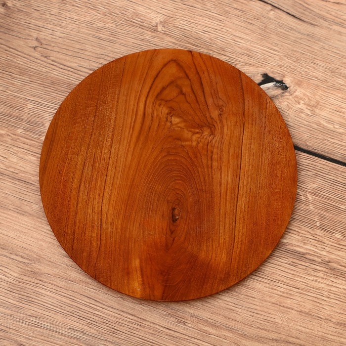 Блюдо 25х25х2 см, тиковое дерево